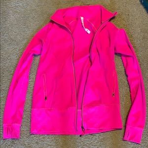 Neon pink Lululemon zip up jacket